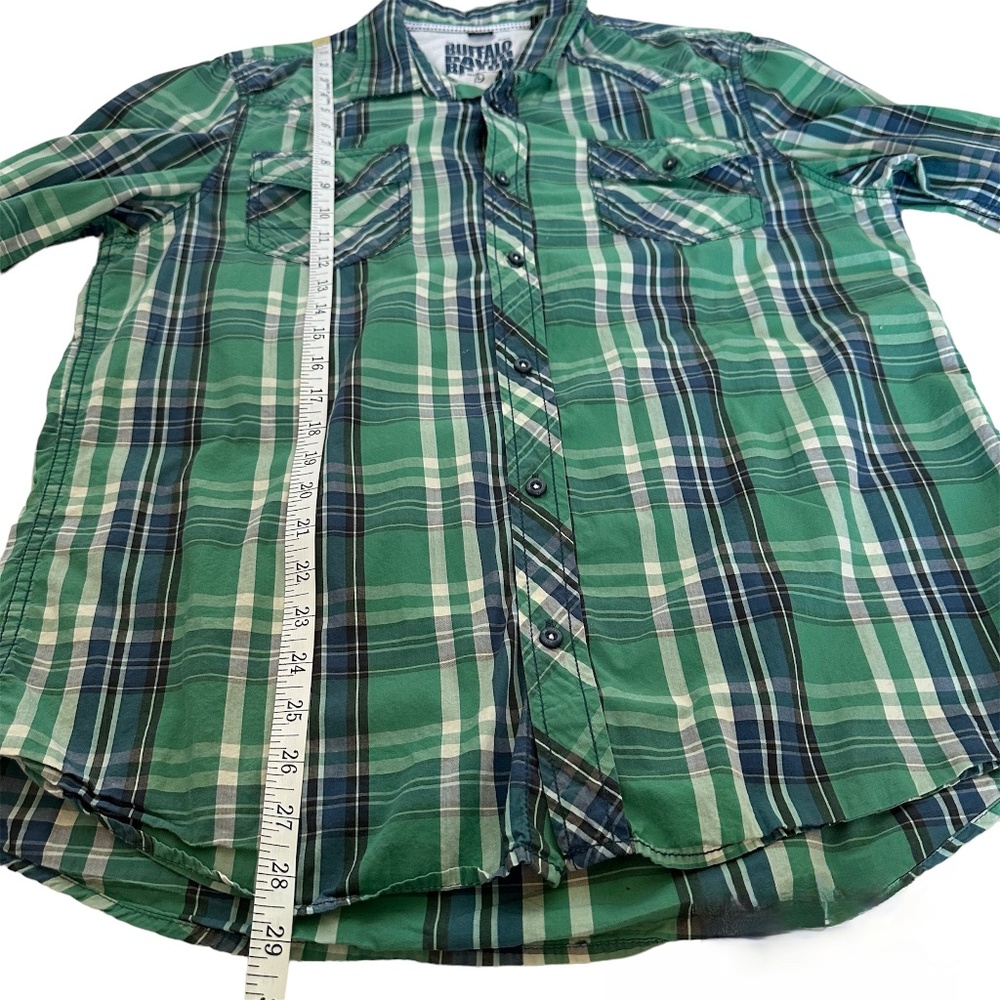 Buffalo David Button Plaid Button Down Long Sleev… - image 6